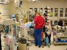 cadentreatment Female in a hospital room setting.