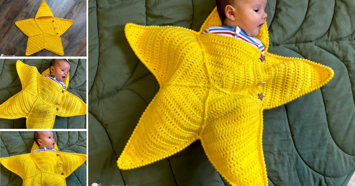 Baby Star Sleep Sack Free Crochet Pattern