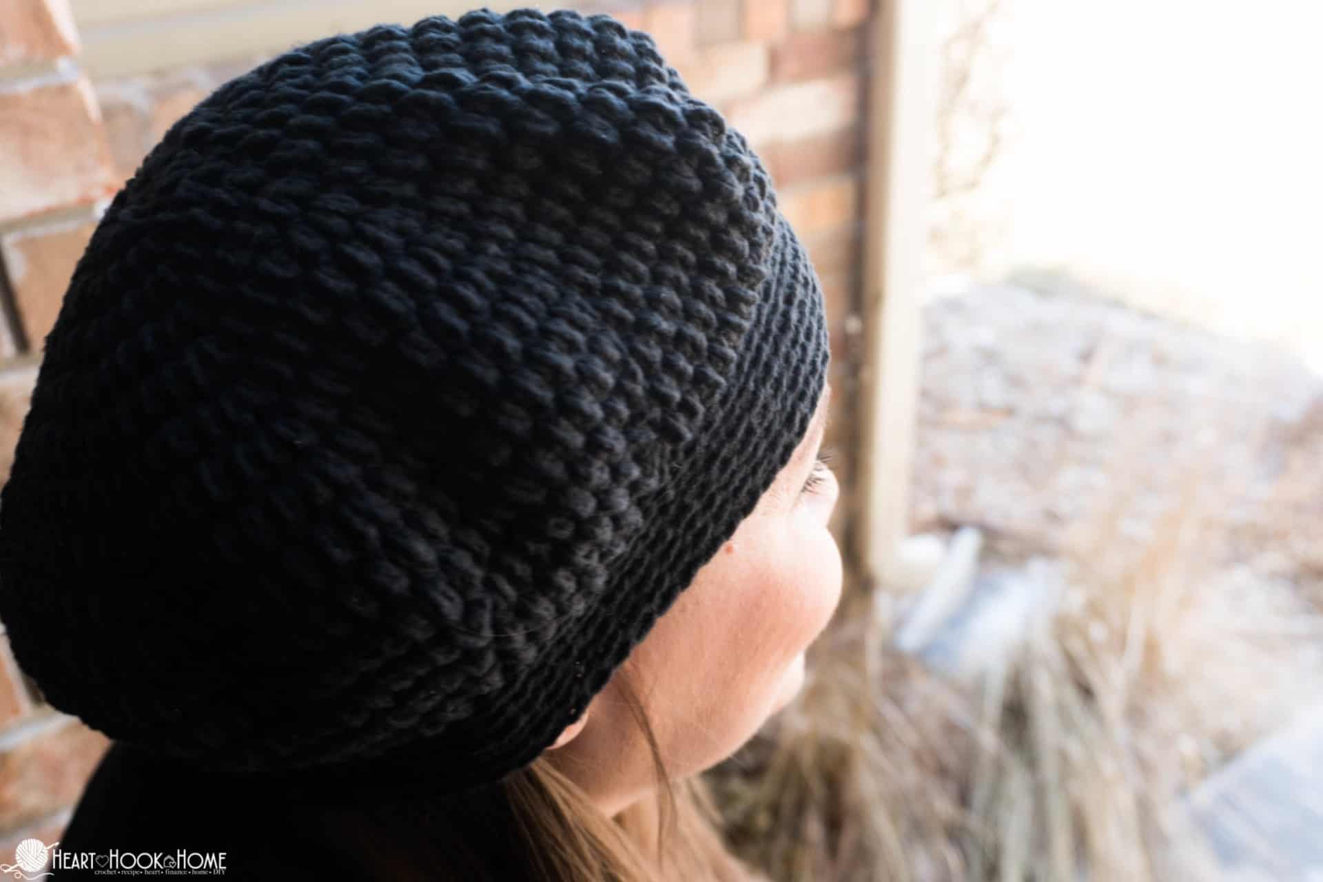 woman wearing black beret