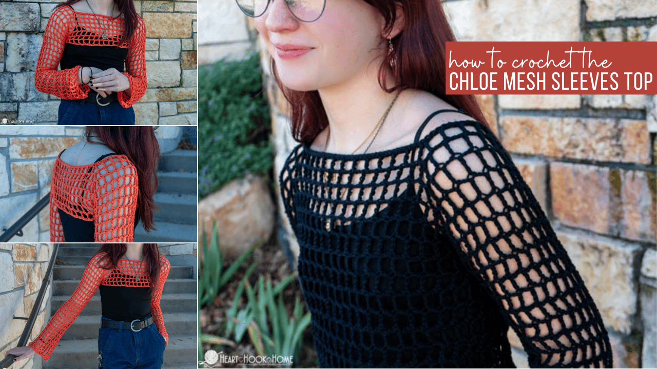 Chloe Mesh Sleeves Top in black